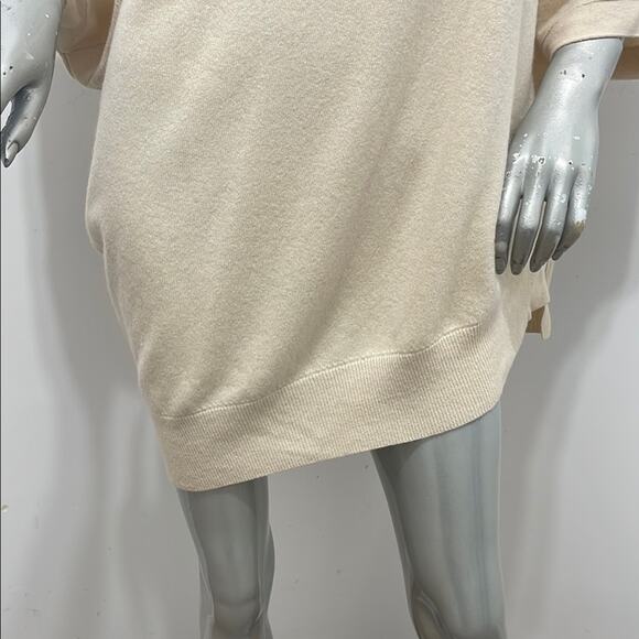 Brochu Walker Name Brand Cut Off Beige Wool Cashmere Knit Asymmetrical Sweater S - Picture 6 of 12